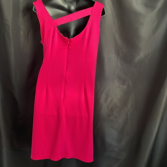 Pretty in pink mini fitted with stitching diagonally back zip Sz 10 - Picture 4 of 8